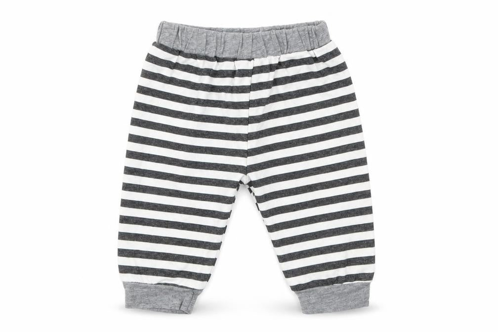 Preworn Boys Black Striped  Capri Leggings Size 3-6 Months