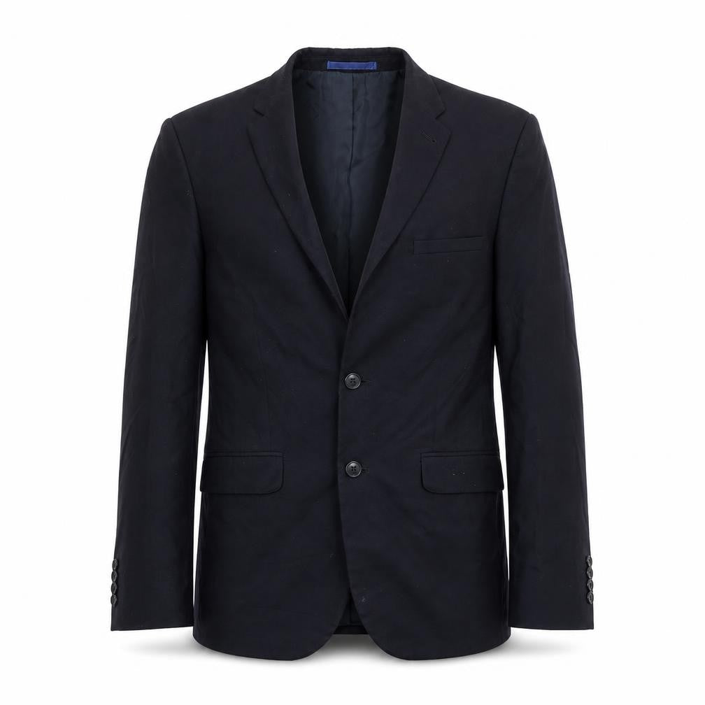 Front view of Marks & Spencer men’s blue jacket blazer, size 38