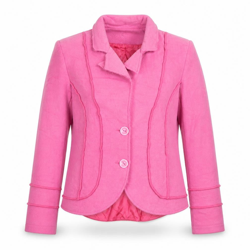 Front view of Bellisimo women’s pink jacket blazer, size UK 12