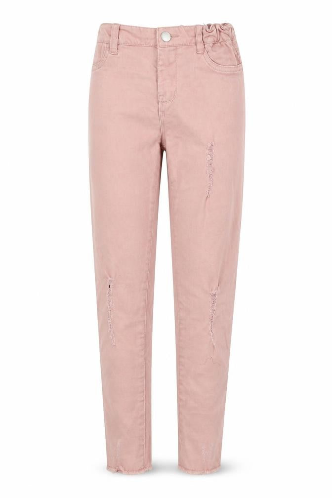 Denim & Co. Girls Pink Colourblock  Skinny Jeans Size 10-11 Years