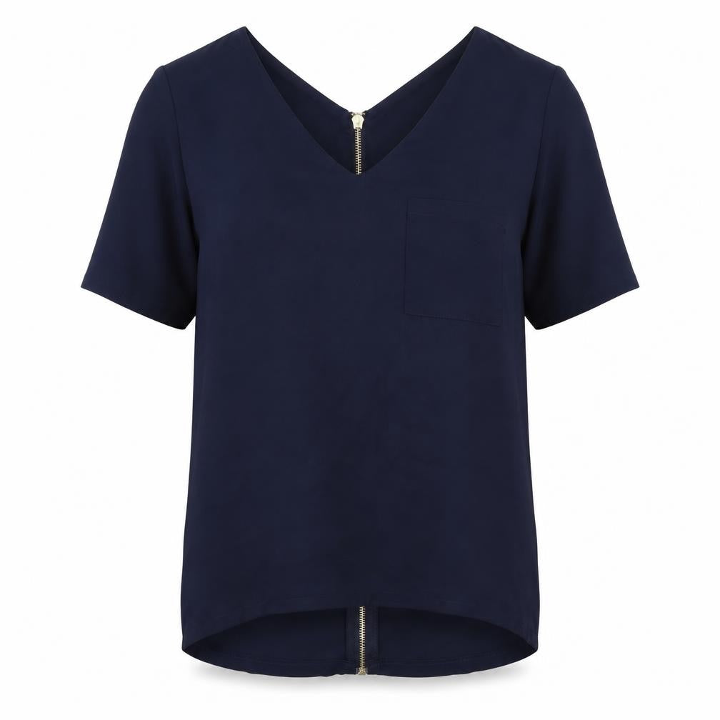 Primark Womens Blue Colourblock  Basic Blouse Size 8