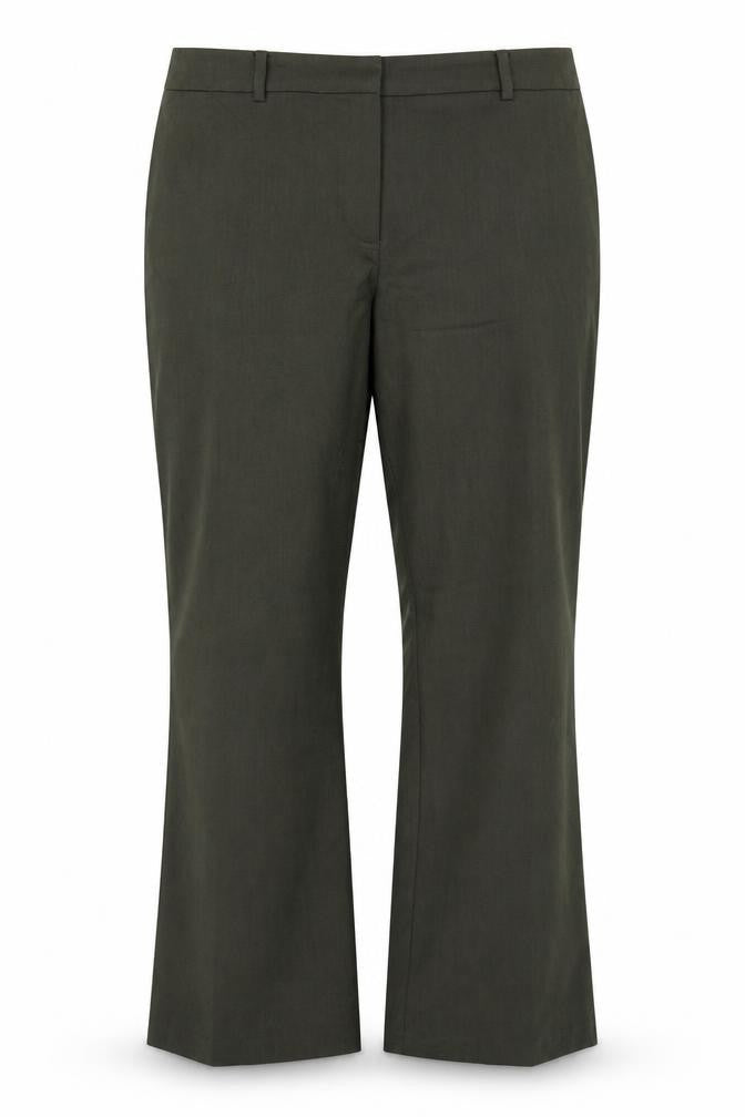 Front view of Marks & Spencer women’s grey trousers, size UK 18, 29-inch leg