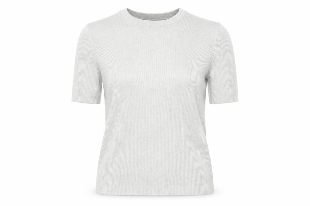 Front view of Marks & Spencer women’s silver jumper, size UK 12