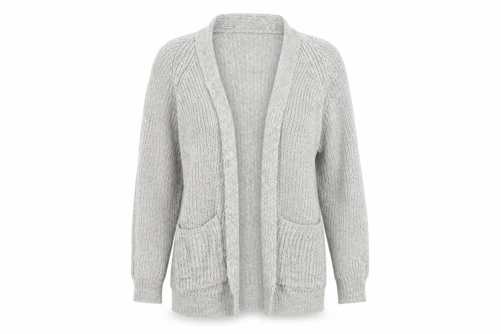 Front view of Papaya women’s grey knit jumper, size XL