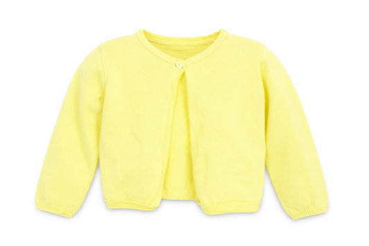 Front view of Losan Baby Baby Yellow Cardigan Jumper, size 24, Months