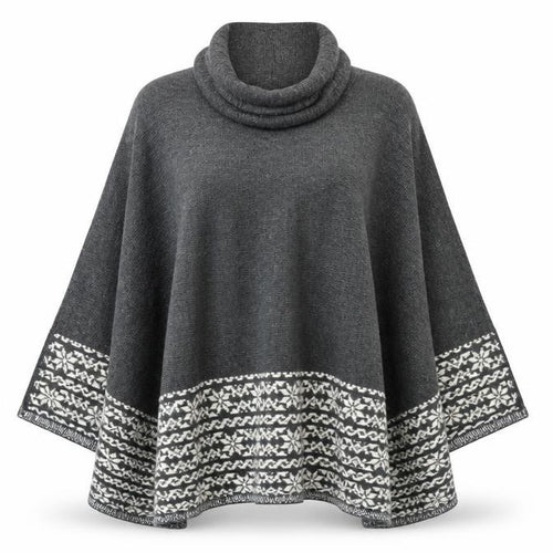 Roman Womens Grey Fair Isle  Pullover Jumper Size S