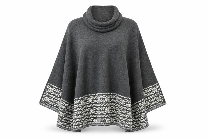 Roman Womens Grey Fair Isle Pullover Jumper Size S