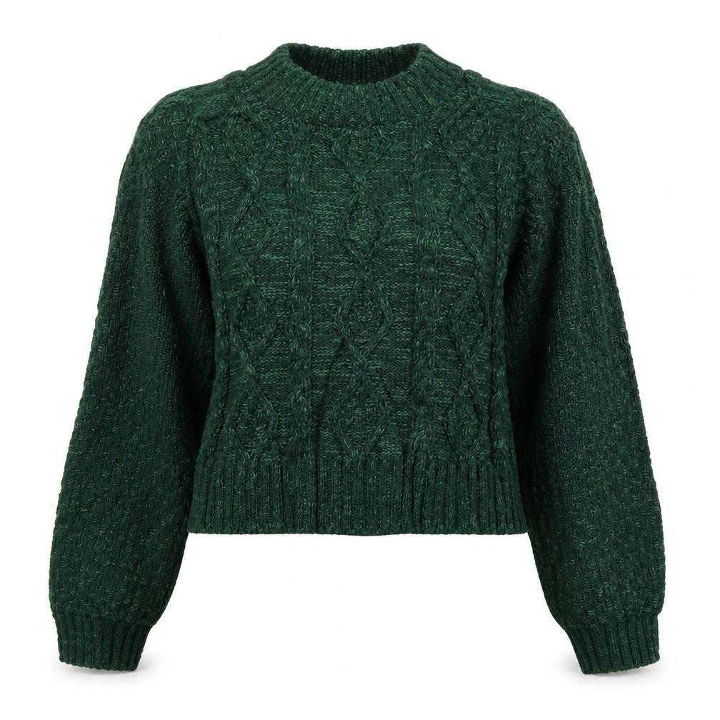 Front view of Missguided women’s green jumper, size S
