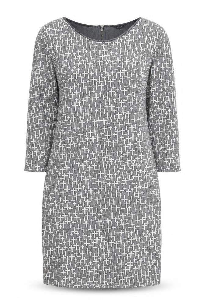 Front view of Topshop women’s grey a-line, size UK 12