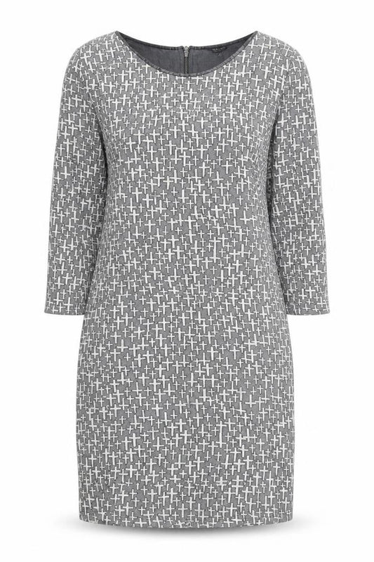 Front view of Topshop women’s grey a-line, size UK 12