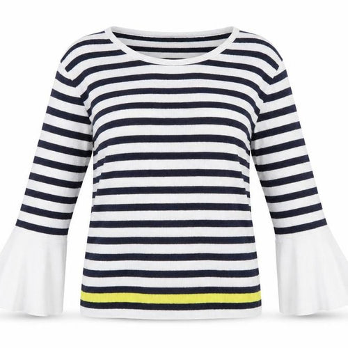 Mango Womens Blue Striped  Pullover Jumper Size S