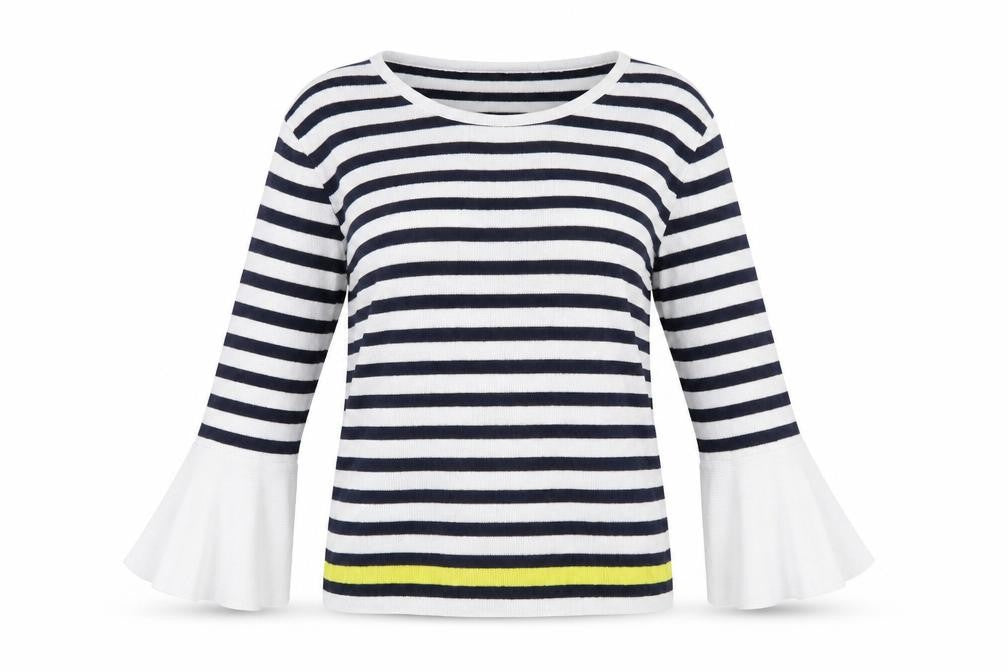 Mango Womens Blue Striped  Pullover Jumper Size S
