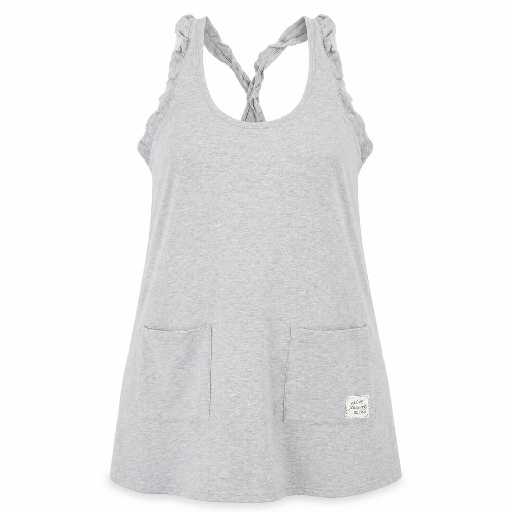 Front view of Avon women’s grey a-line, size UK 10