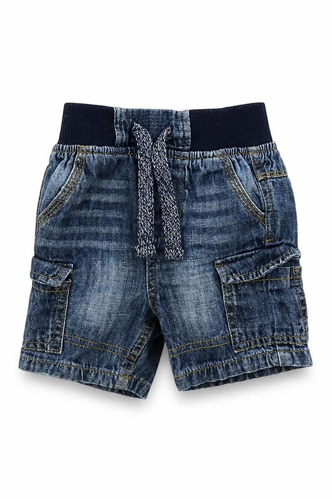 Front view of Rebel boys’ grey cropped jeans, size 9-12, months