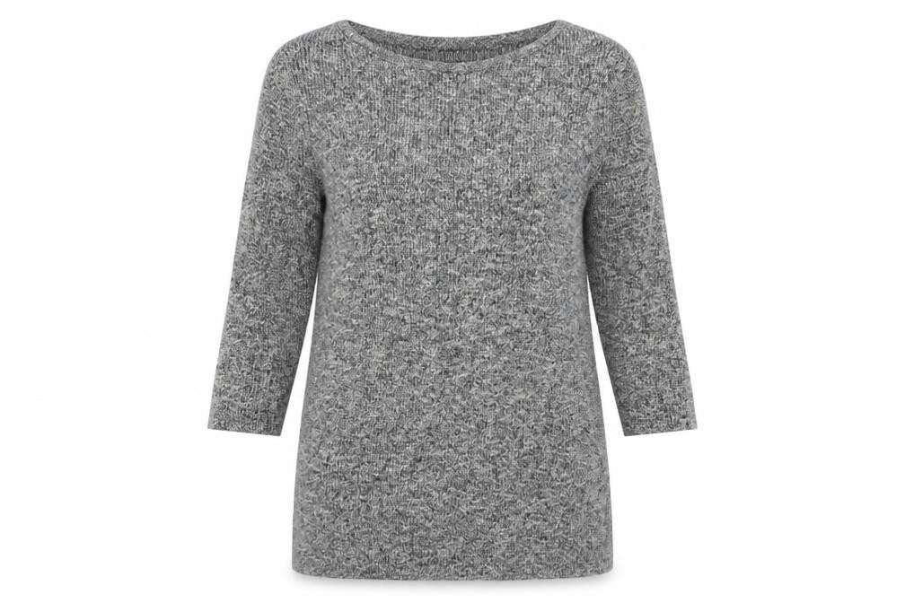 Front view of New Look women’s grey jumper, size UK 10
