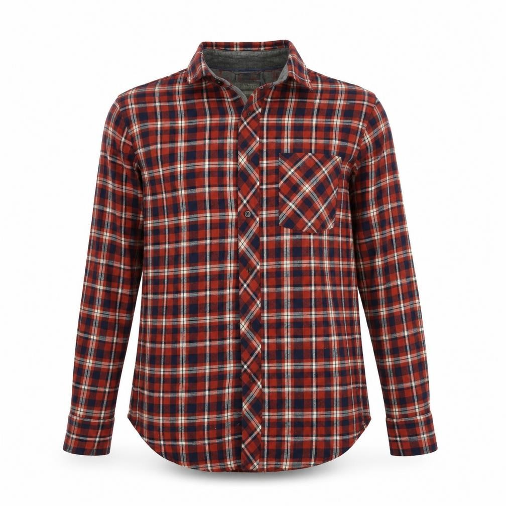 Avenue Mens Red Check   Button-Up Size M