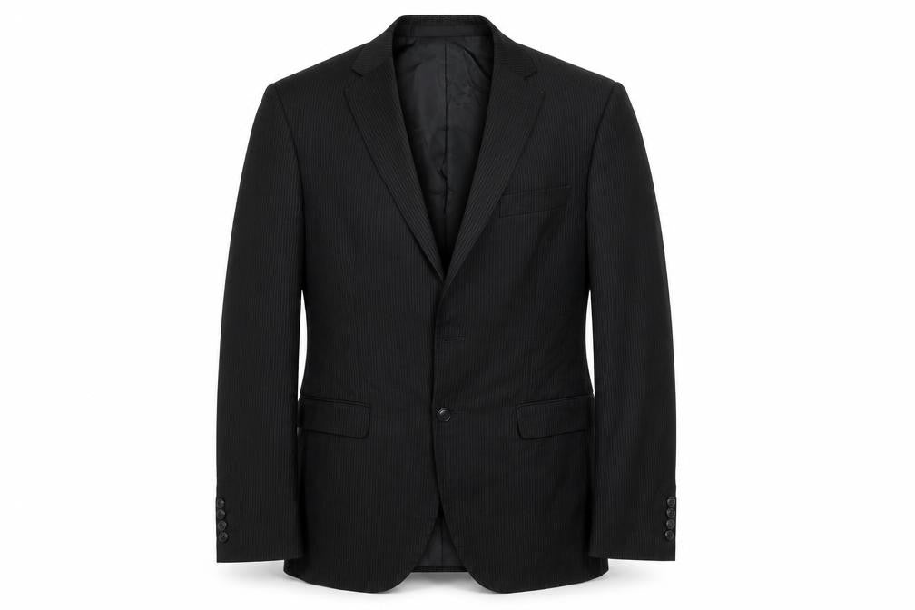 Front view of Marks & Spencer men’s black jacket blazer, size 38