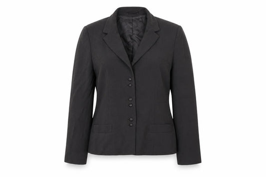 Front view of Minuet women’s grey jacket, size UK 12