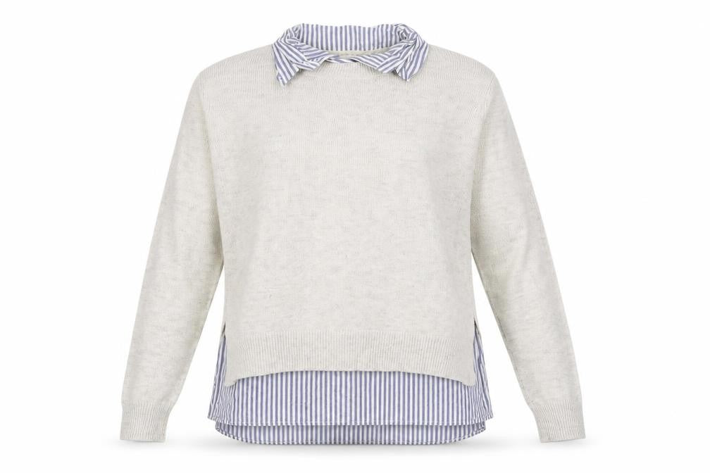 Front view of H&M men’s ivory jumper, size M