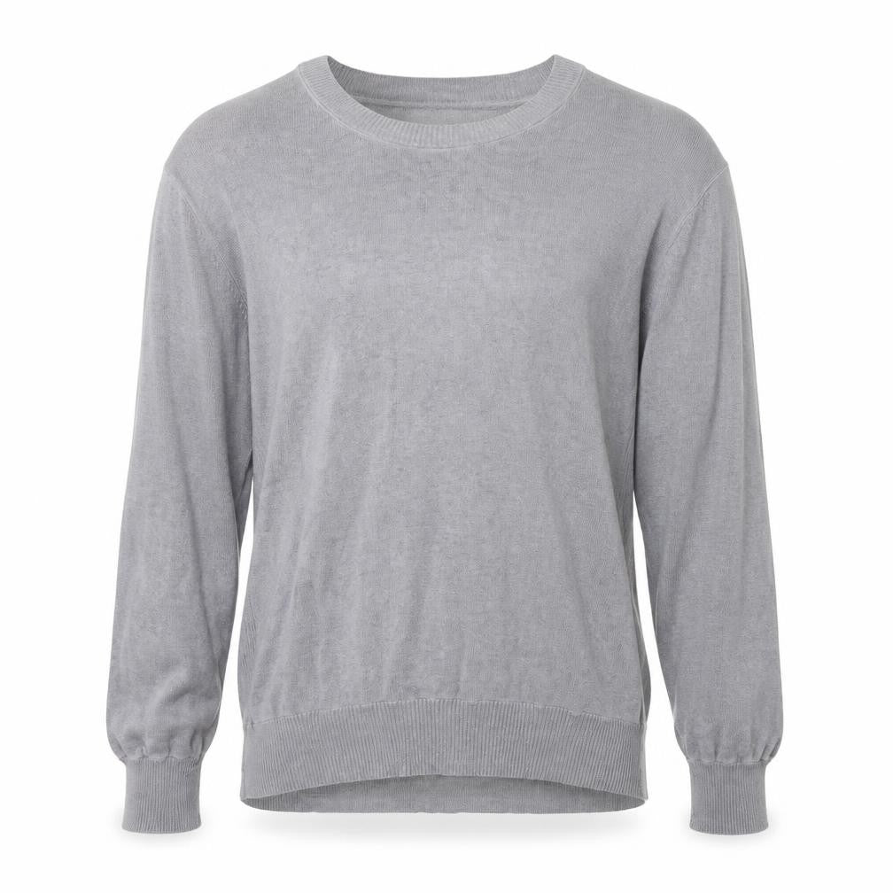 Front view of Label Lab men’s grey jumper, size L