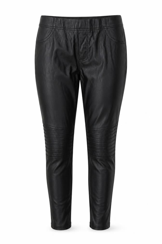 Front view of Primark women’s black jegging trousers, size UK 12, 25-inch leg