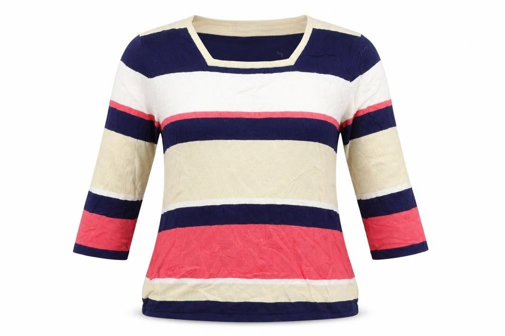 Alexara Womens Multicoloured Striped  Pullover Jumper Size L