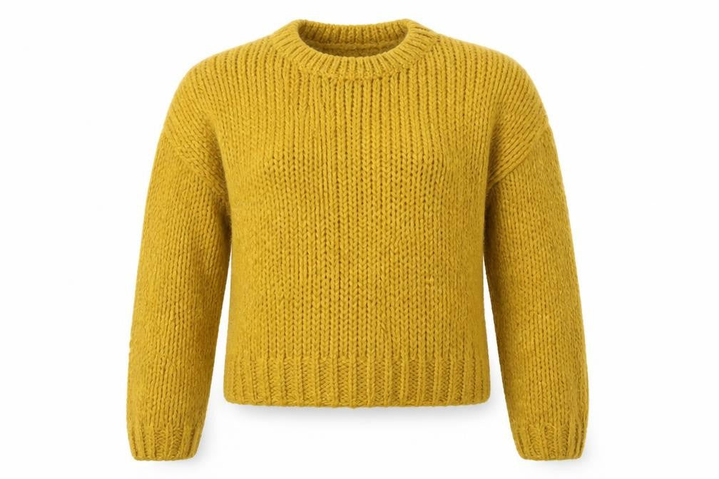 Front view of New Look girls’ yellow jumper, size 14, years