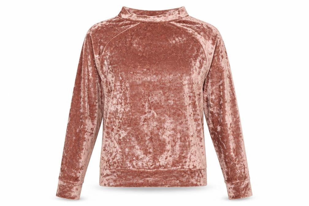 Front view of QED London women’s pink jumper, size S