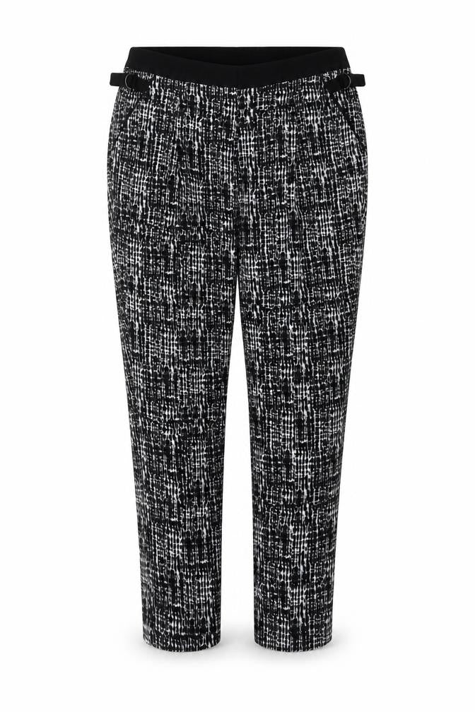 George Womens Black Animal Print  Trousers  Size 10 L26 in