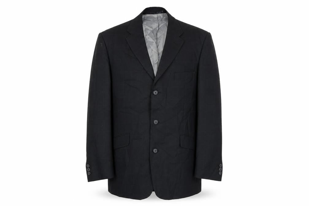 Front view of Signet men’s black jacket blazer, size 40