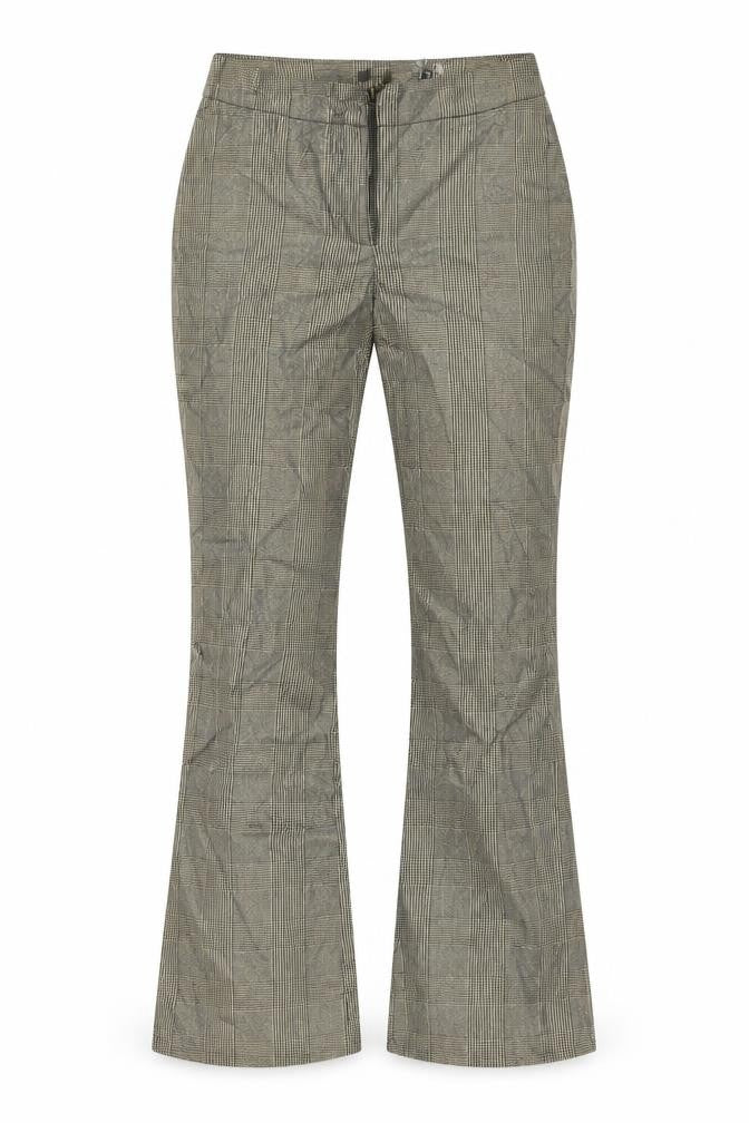 Preworn Womens Gold Plaid  Trousers  Size 10 L25 in