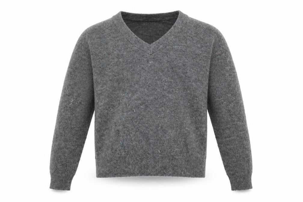Front view of H&M men’s grey jumper, size S