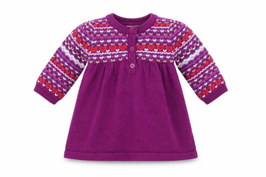 Front view of Mini Club Baby Purple jumper, size 0-3, Months