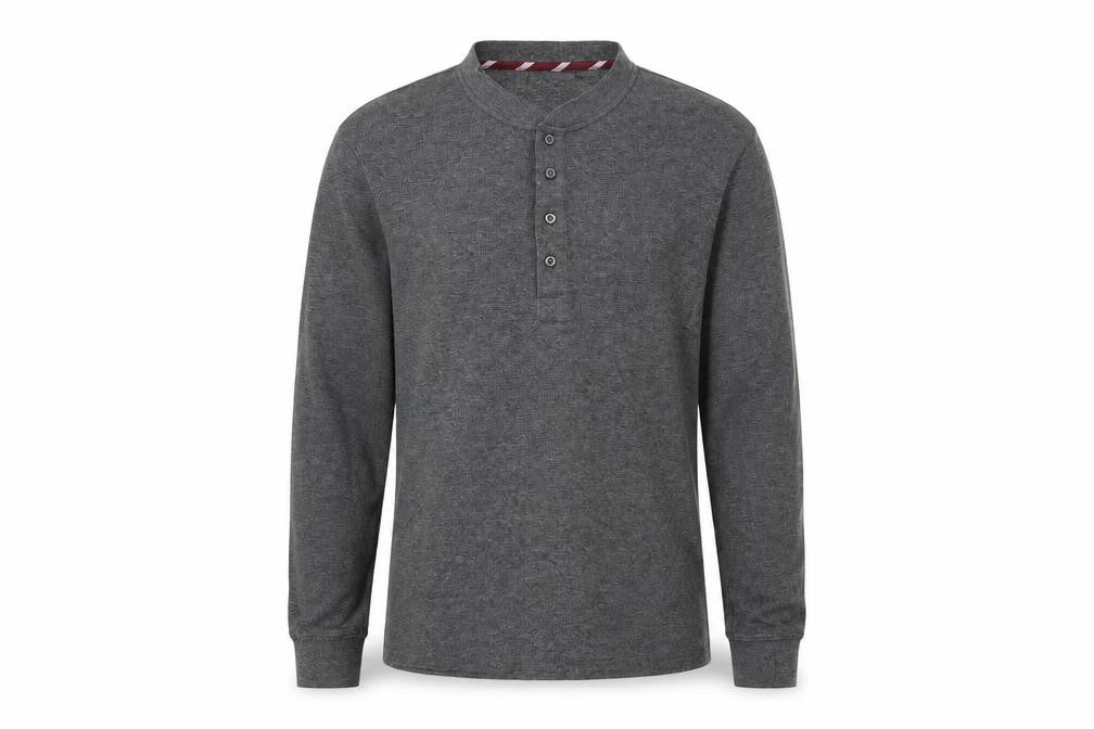 Front view of STVDIO men’s grey jumper, size L