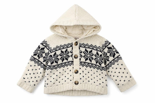 Front view of DMB Baby White Jacket Coatigan, size 24, Months