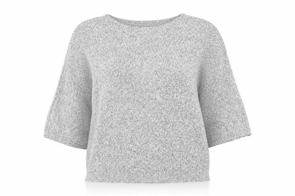 Front view of H&M women’s grey jumper, size S