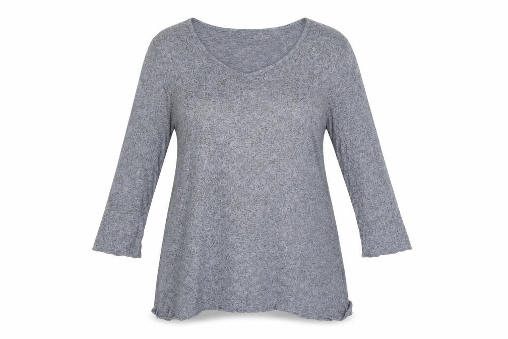 Front view of COIN 1804 women’s grey jumper, size M