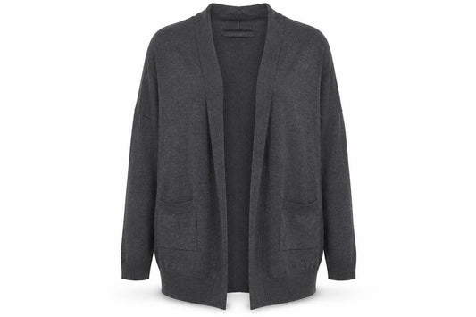 Front view of Atmosphere women’s grey wrap blouse, size UK 8