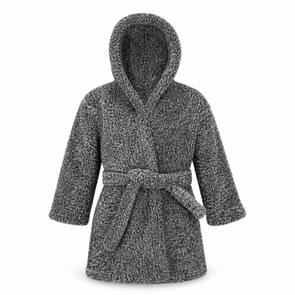 Front view of Matalan girls’ grey robe, size 6, years