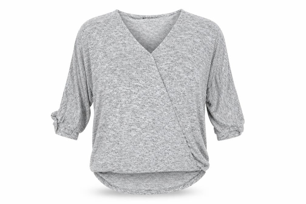 Front view of New Look women’s grey jumper, size S
