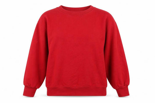Front view of Bershka women’s red jumper, size S