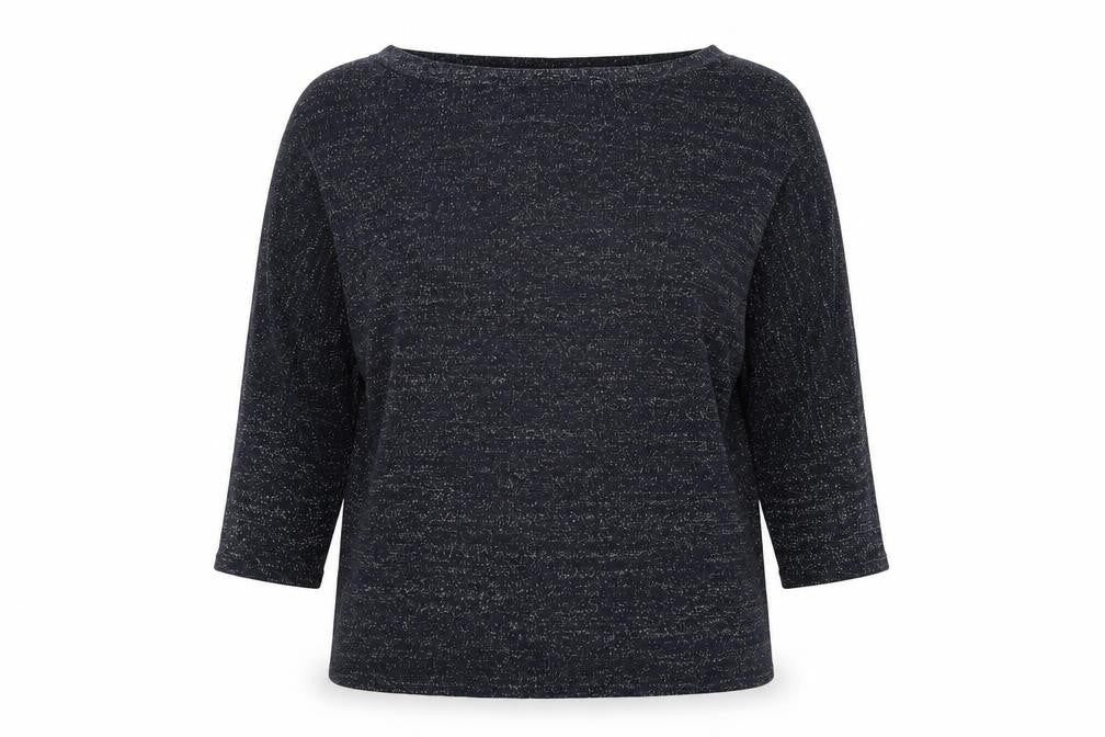 Front view of River Island women’s blue basic t-shirt, size UK 6