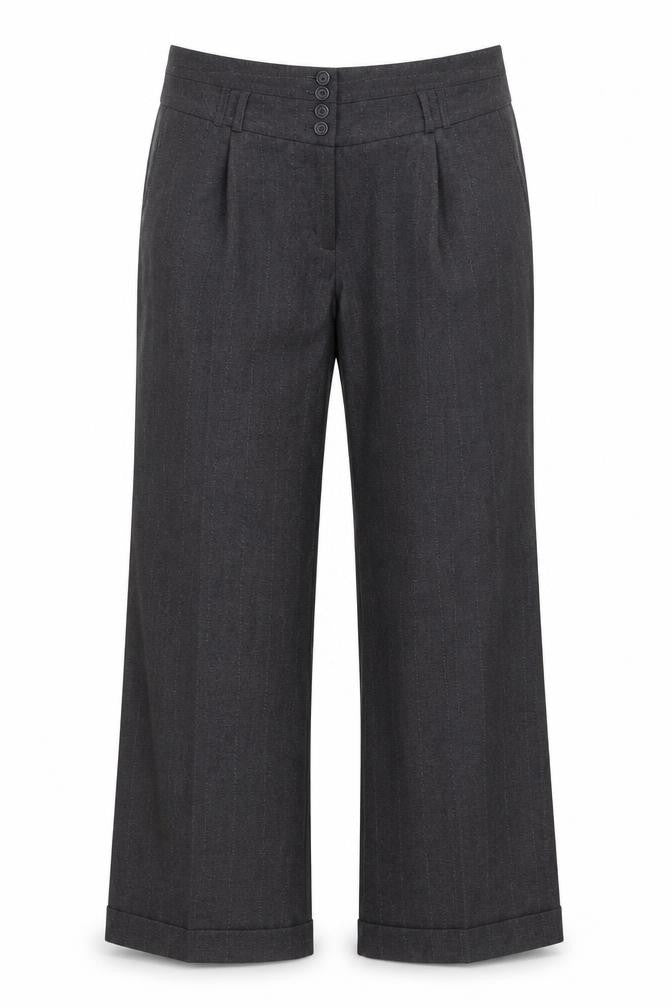 Evie Womens Brown Striped  Trousers  Size 12 L30 in