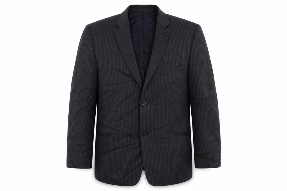 Front view of Next men’s blue striped jacket suit jacket, size 42