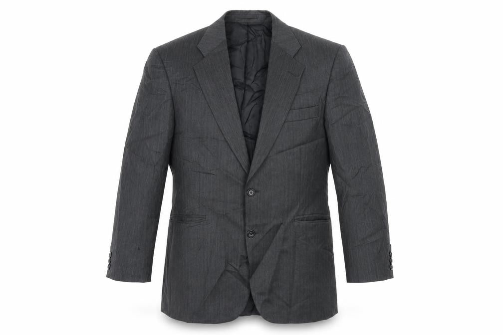 Front view of Preworn men’s grey jacket suit jacket, size 42