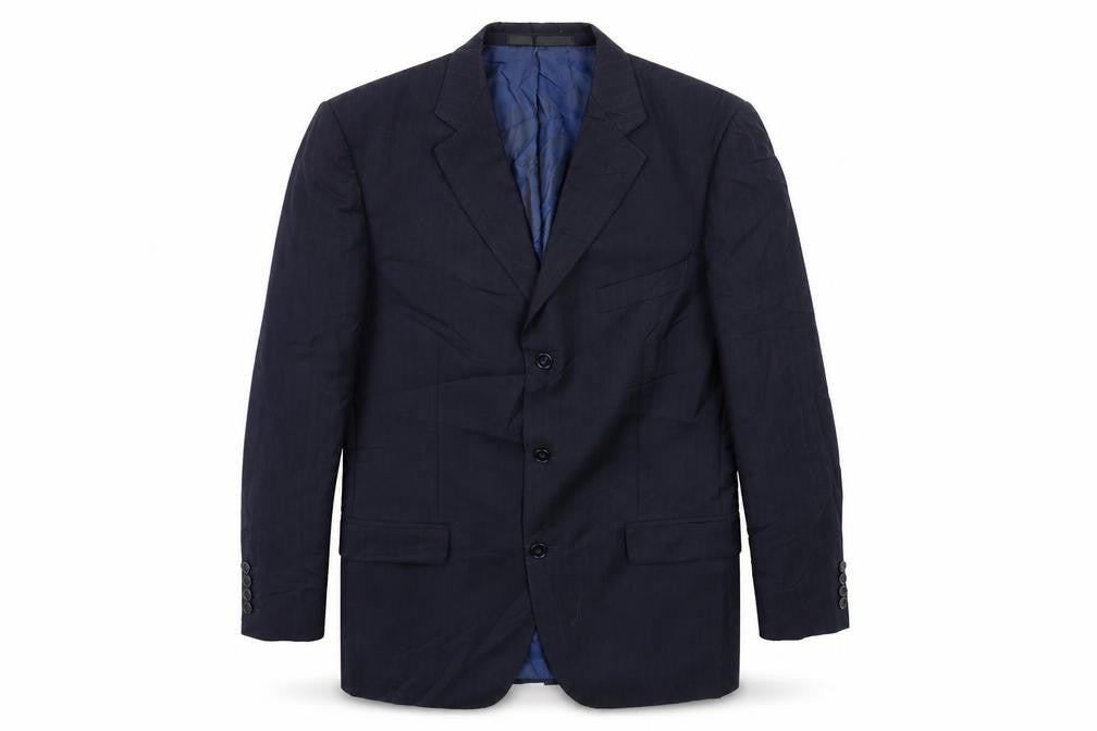 Front view of Marks & Spencer men’s blue jacket suit jacket, size 42