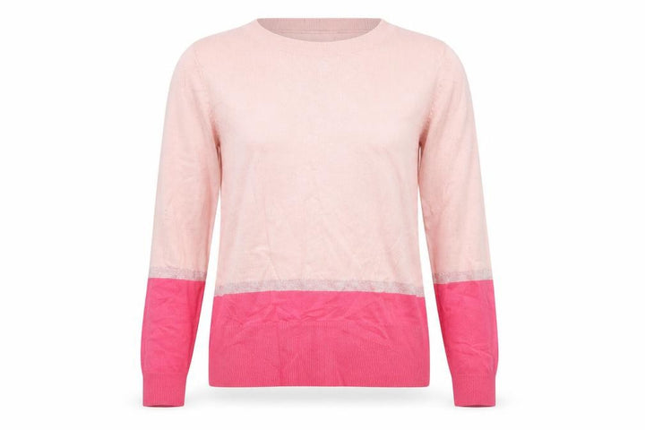 Oasis Womens Pink Striped Pullover Sweatshirt Size S