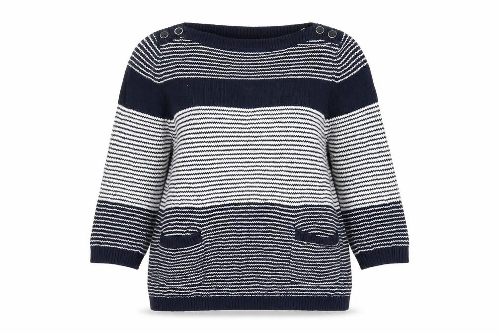 Front view of Wallis women’s multicoloured striped jumper, size S