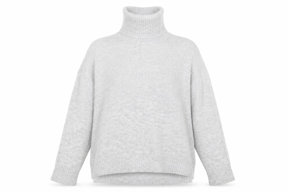 Front view of Basic women’s grey jumper, size L