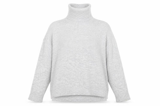 Front view of Basic women’s grey jumper, size L